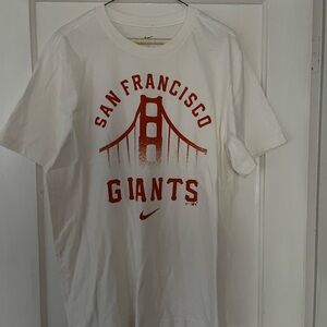 Nike White Tee with Black Logo